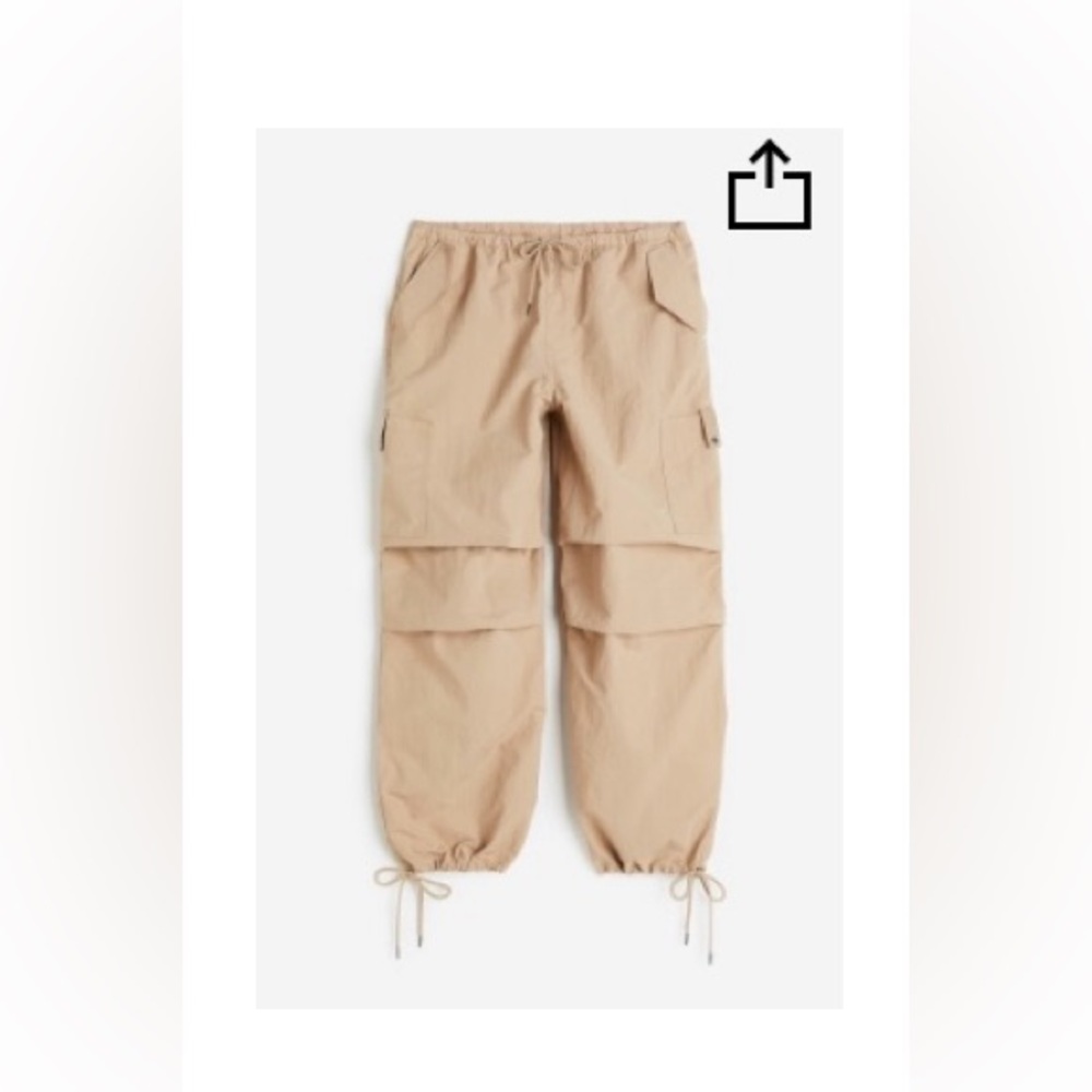 H&M+ NYLON PARACHUTE PANTS